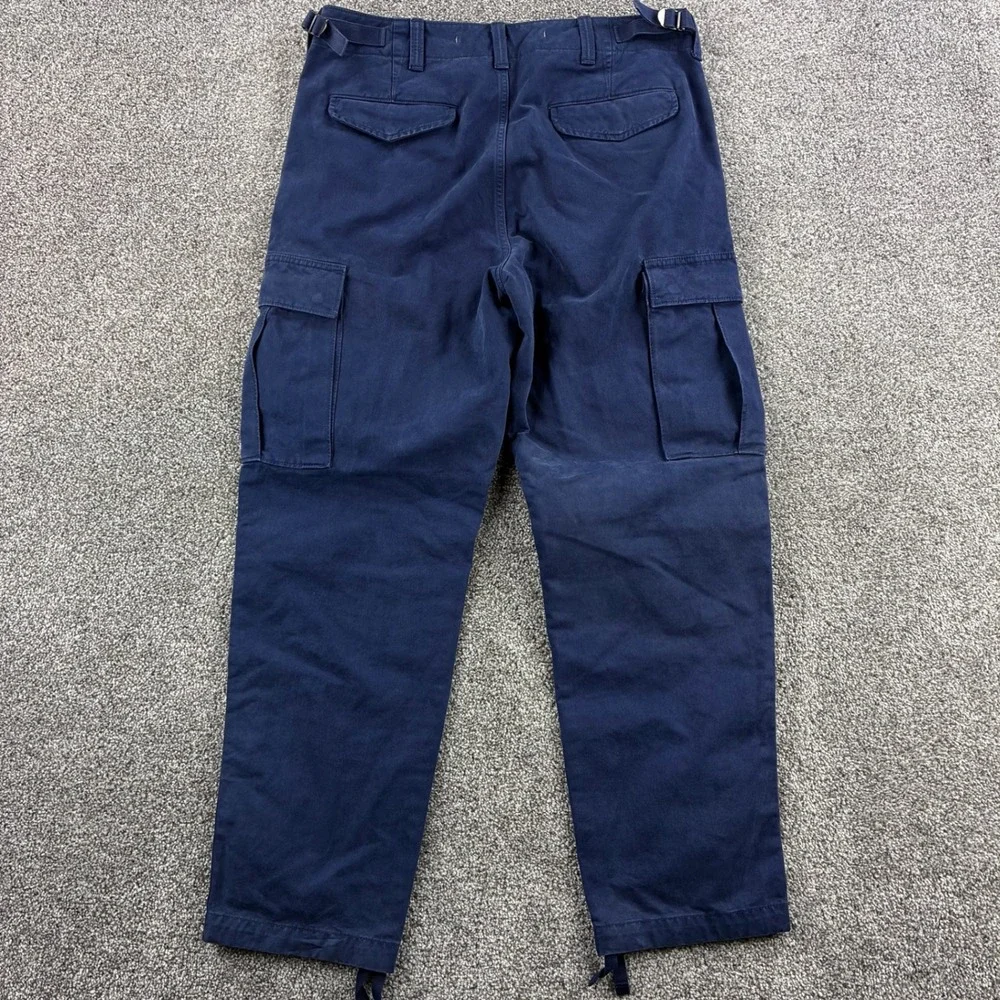 Banana Republic Military‎ Cargo Pants Mens 33R Blue Cotton Utility Gorpcore